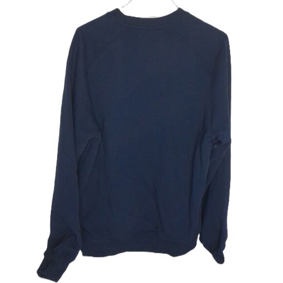 Vintage Nike Y2K Navy Blue Fleece Swoosh Sweatshirt Size Large - Picture 6 of 7